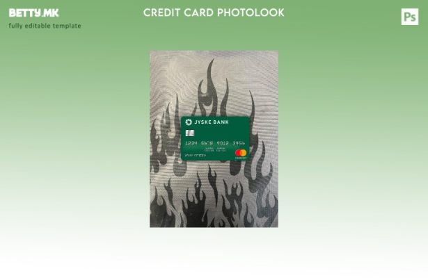 модерен стил Данска, преден шаблон за мастер картички со фото изглед на Jyske Ba